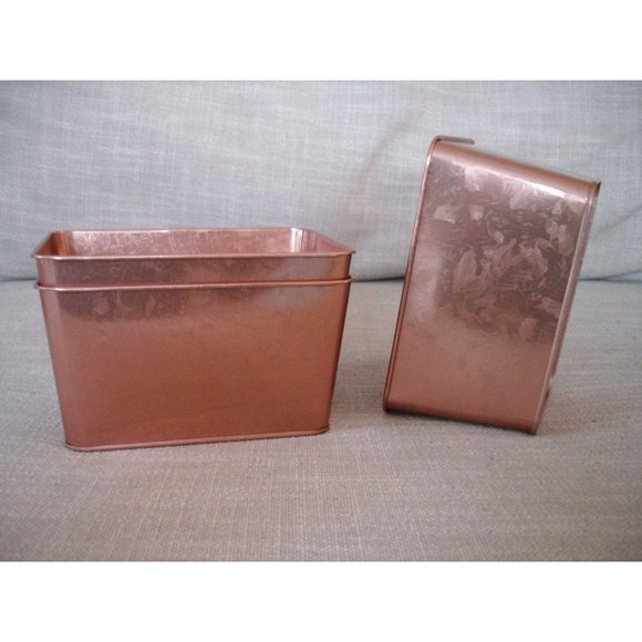 Lot of 3 NEW Copper Metal Pails Art Craft Home Décor Multi-Purpose 5" x 3" x 3" - Picture 10 of 11